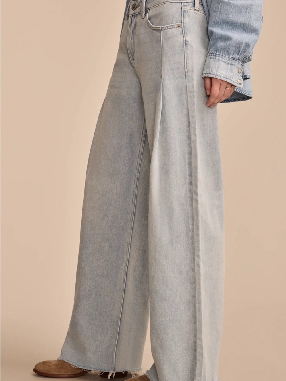 Lucky Brand Light Blue Palazzo Wide Leg Jeans - Picture 9 of 13